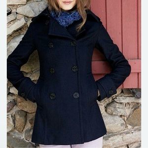 Vintage dELiA*s | Navy Blue Wool Blend Pea Coat, Size Large
